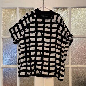 Geometric Short Sleeve Canadian Made Sweater